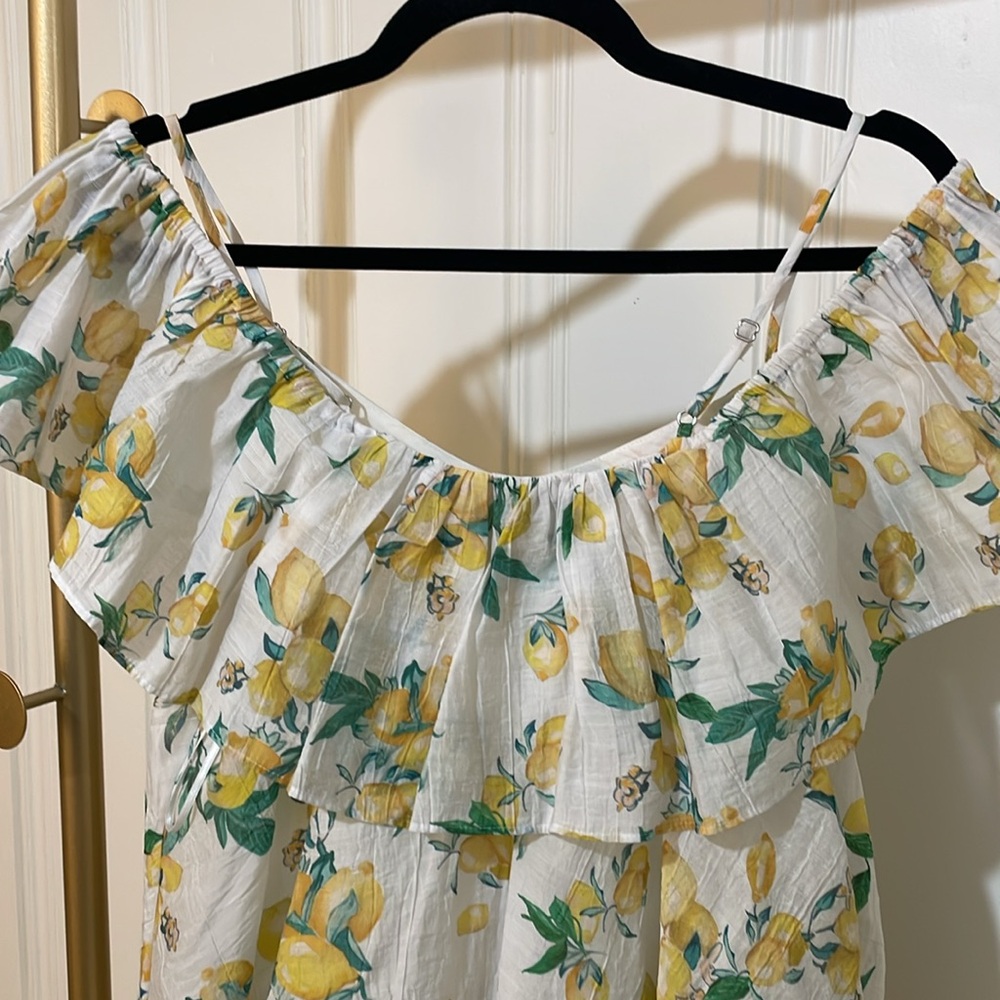 H&M Size 2 Ruffle Lemon Dress - Picture 8 of 8